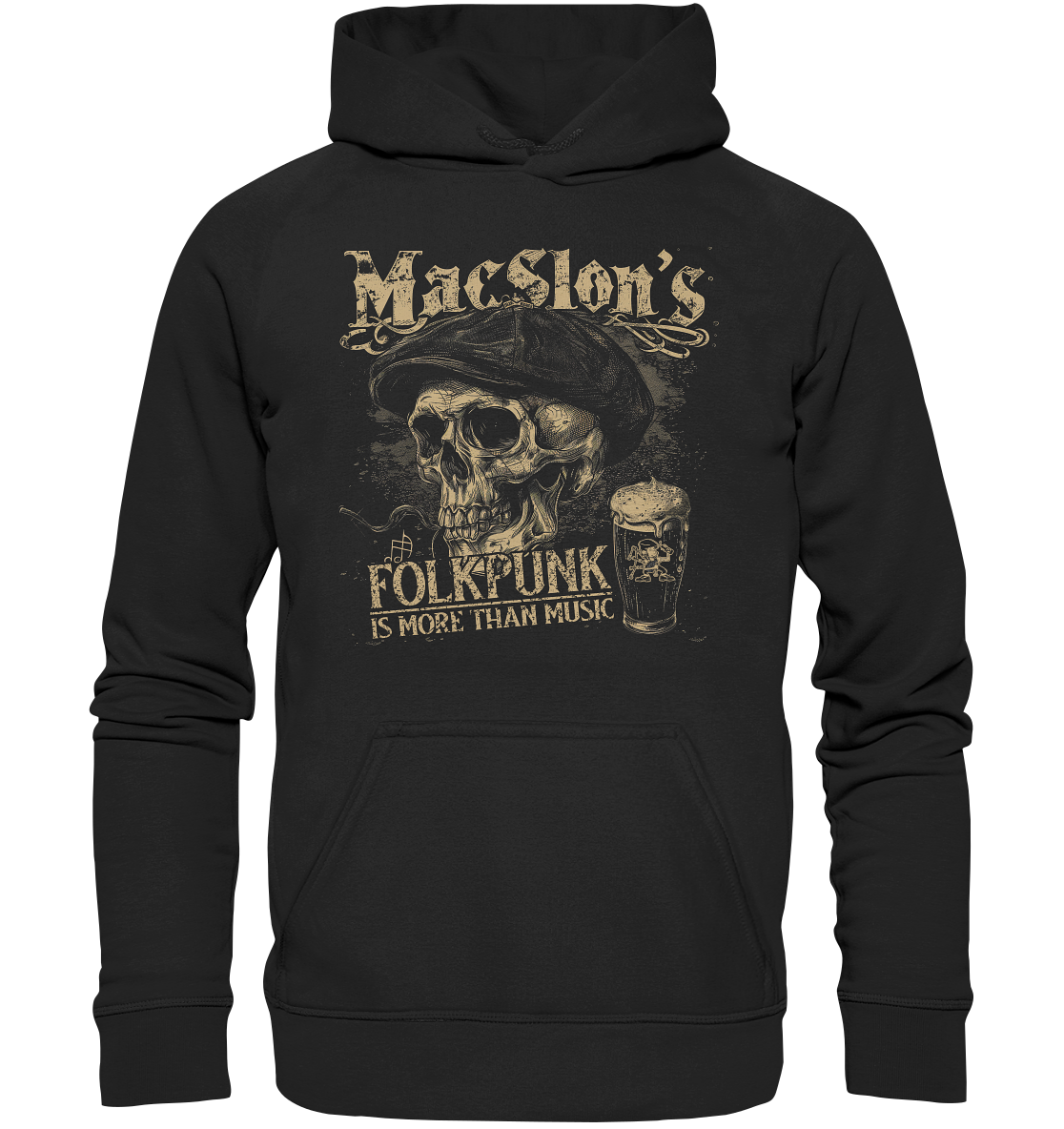 MacSlon's "Folkpunk Is More Than Music / Flatcap-Skull" - Kids Premium Hoodie