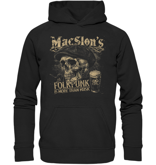 MacSlon's "Folkpunk Is More Than Music / Flatcap-Skull" - Kids Premium Hoodie