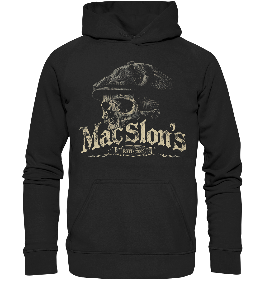 MacSlon's "Estd. 2009 / Flatcap-Skull XII" - Kids Premium Hoodie