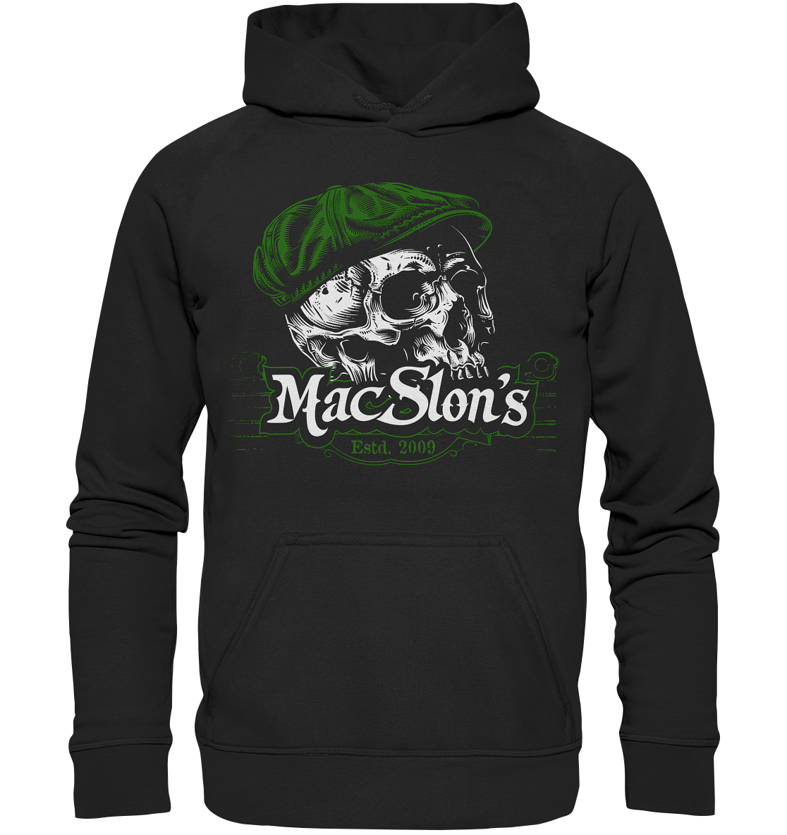 MacSlon's "Estd. 2009 / Flatcap-Skull V" - Kids Premium Hoodie