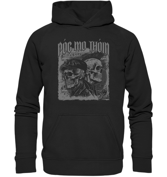 Póg Mo Thóin Streetwear "Flatcap & Mohawk Skulls I" - Kids Premium Hoodie