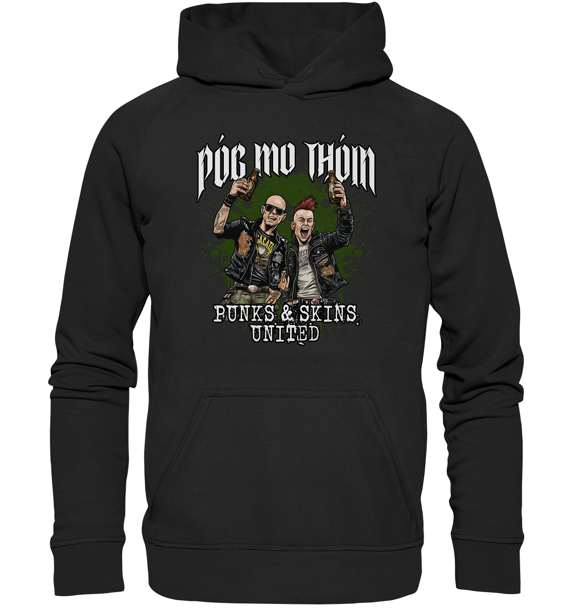 Póg Mo Thóin Streetwear "Punks & Skins United" - Kids Premium Hoodie