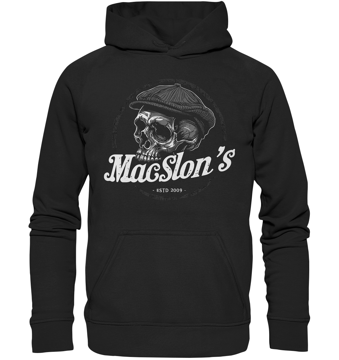 MacSlon's "Estd. 2009 / Flatcap-Skull II" - Kids Premium Hoodie