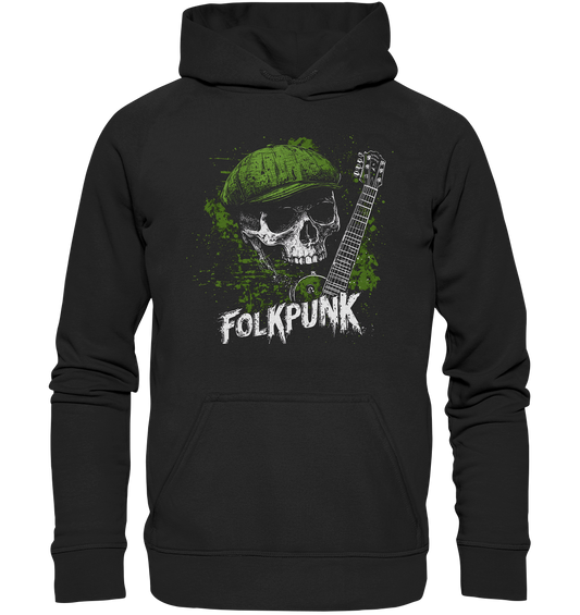 Folkpunk "Skull, Flatcap, Guitar I" - Kids Premium Hoodie