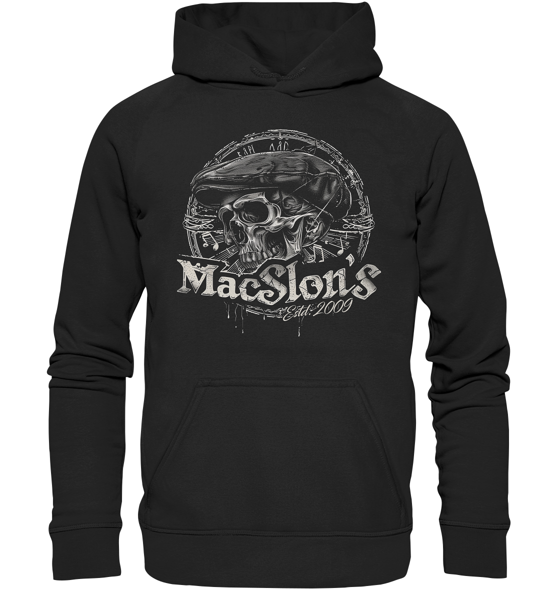 MacSlon's "Estd. 2009 / Flatcap-Skull X"  - Kids Premium Hoodie