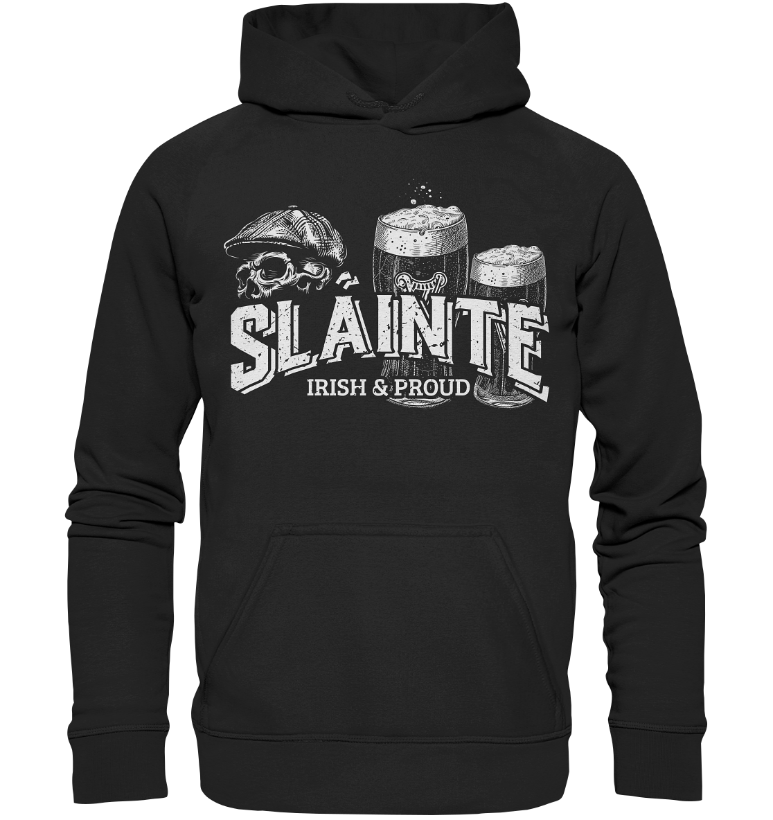 Sláinte "Irish & Proud / Flatcap-Skull I" - Kids Premium Hoodie