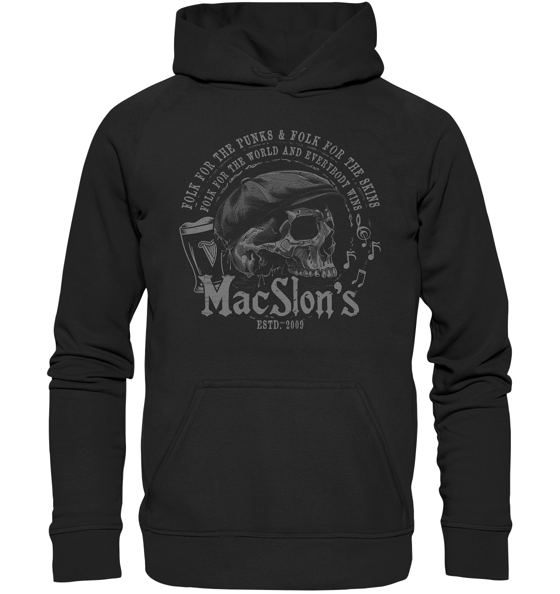 MacSlon's "Folk For The World / Flatcap-Skull" - Kids Premium Hoodie