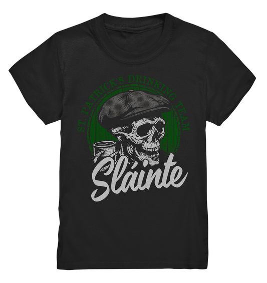 Sláinte "St. Patrick's Drinking Team / Flatcap-Skull I" - Kids Premium Shirt