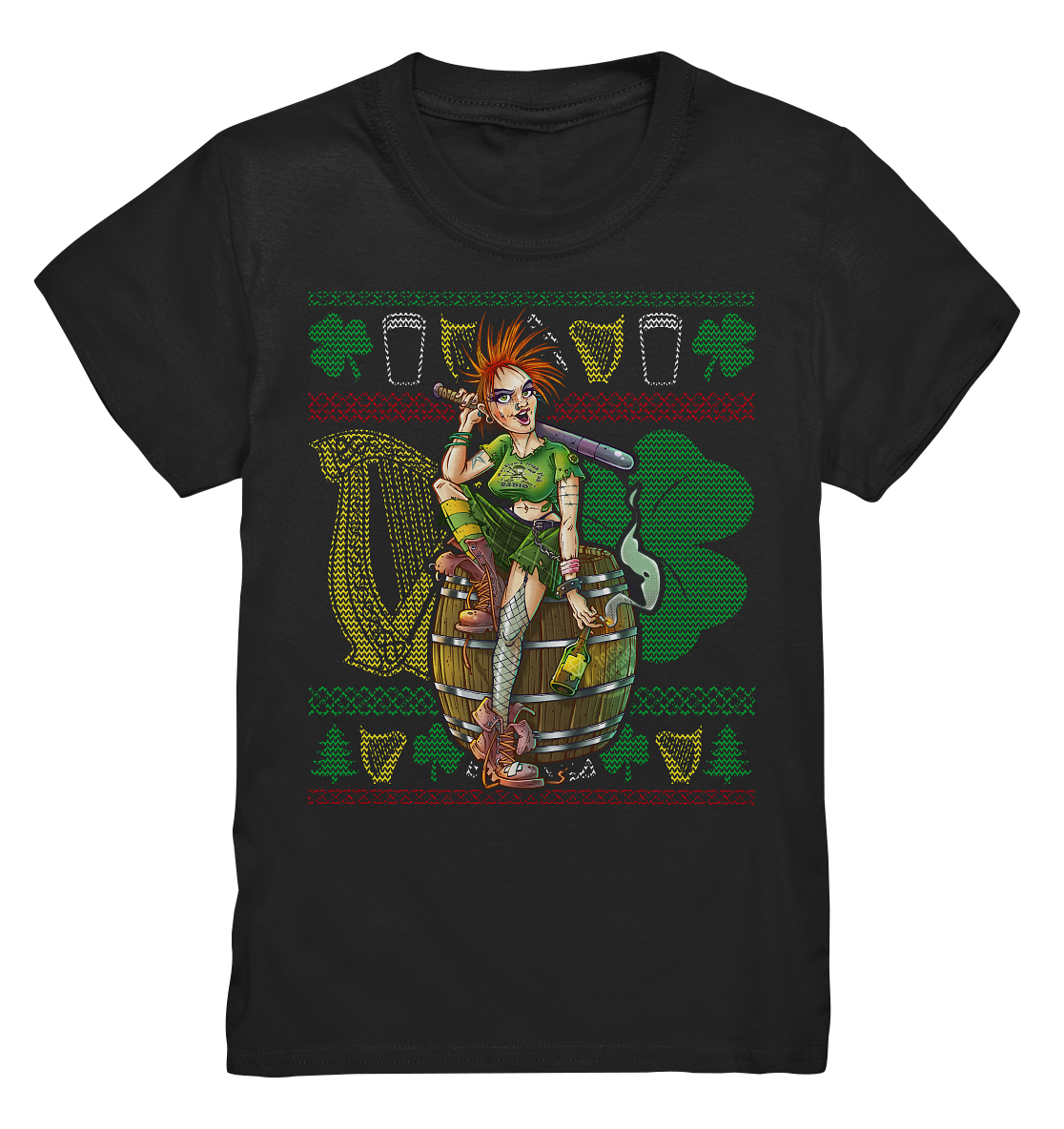 Irish Punk Girl (Christmas) - Kids Premium Shirt