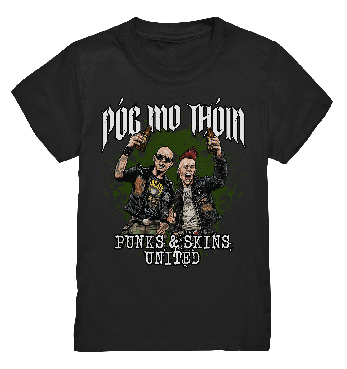 Póg Mo Thóin Streetwear "Punks & Skins United" - Kids Premium Shirt