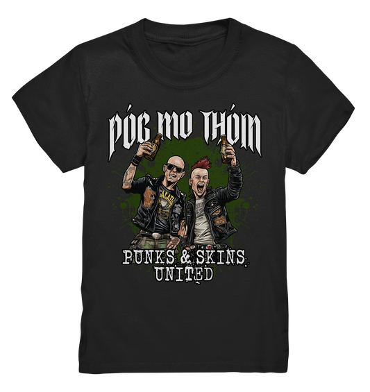 Póg Mo Thóin Streetwear "Punks & Skins United" - Kids Premium Shirt