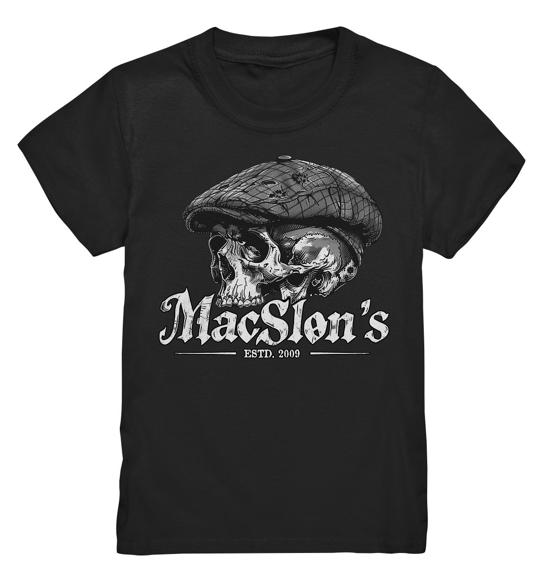 MacSlon's "Estd. 2009 / Flatcap-Skull IX" - Kids Premium Shirt