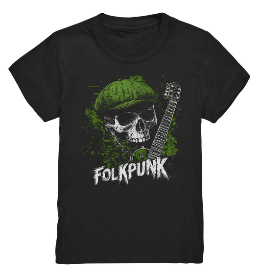 Folkpunk "Skull, Flatcap, Guitar I" - Kids Premium Shirt