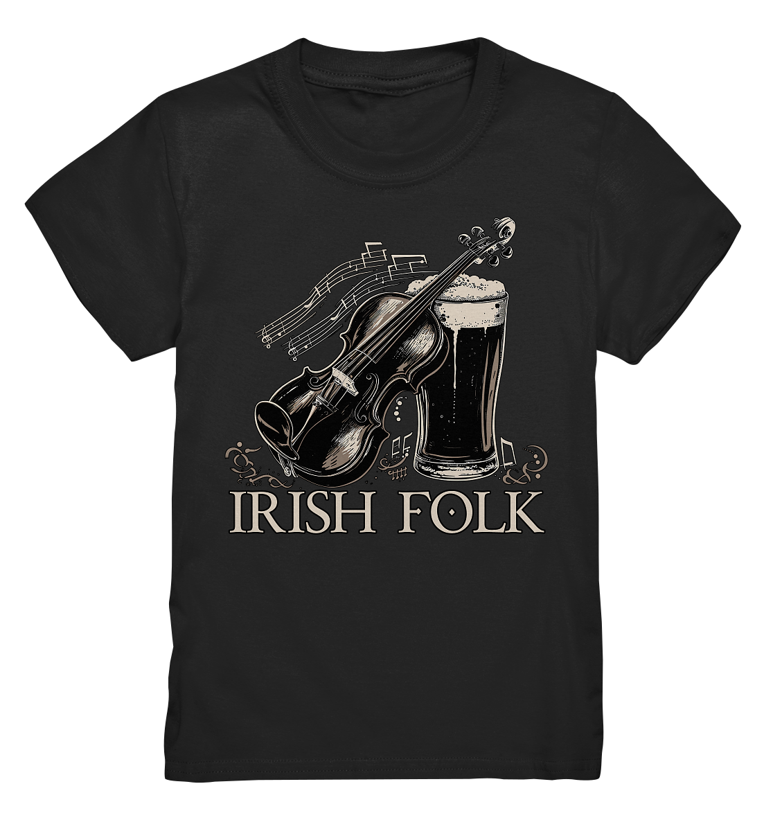 Irish Folk "Pint & Violin" - Kids Premium Shirt