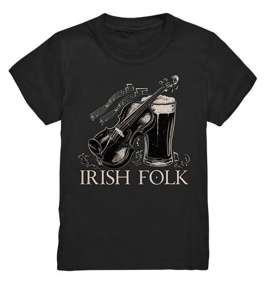 Irish Folk "Pint & Violin" - Kids Premium Shirt