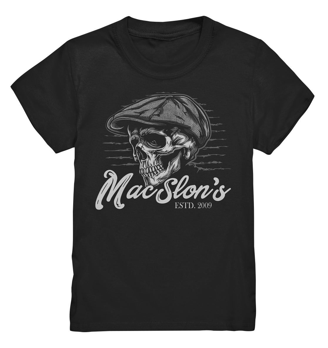 MacSlon's "Estd. 2009 / Flatcap-Skull III" - Kids Premium Shirt