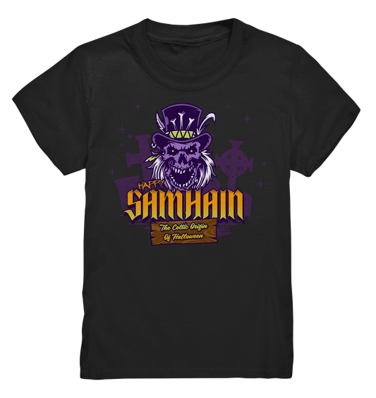 Happy Samhain "The Celtic Origin Of Halloween" - Kids Premium Shirt