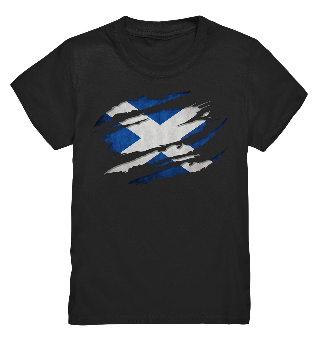 Scotland "Flag Scratch" - Kids Premium Shirt