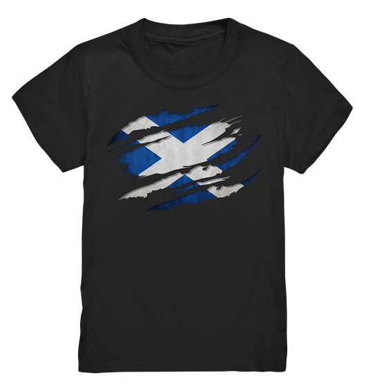 Scotland "Flag Scratch" - Kids Premium Shirt