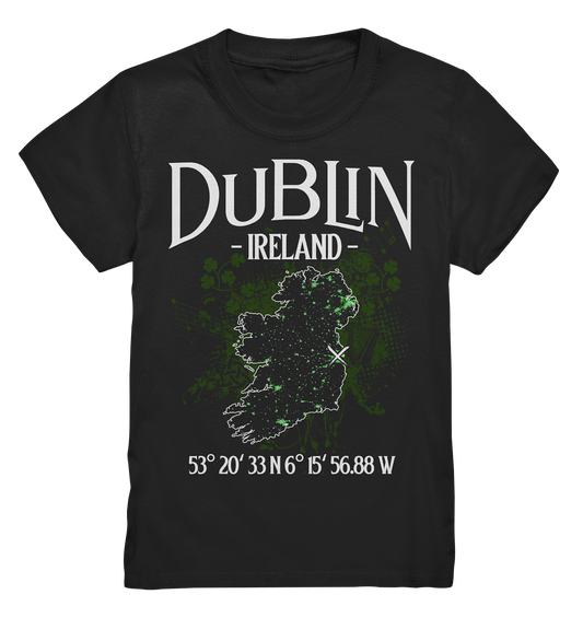 Dublin "Ireland / Coordinates" - Kids Premium Shirt