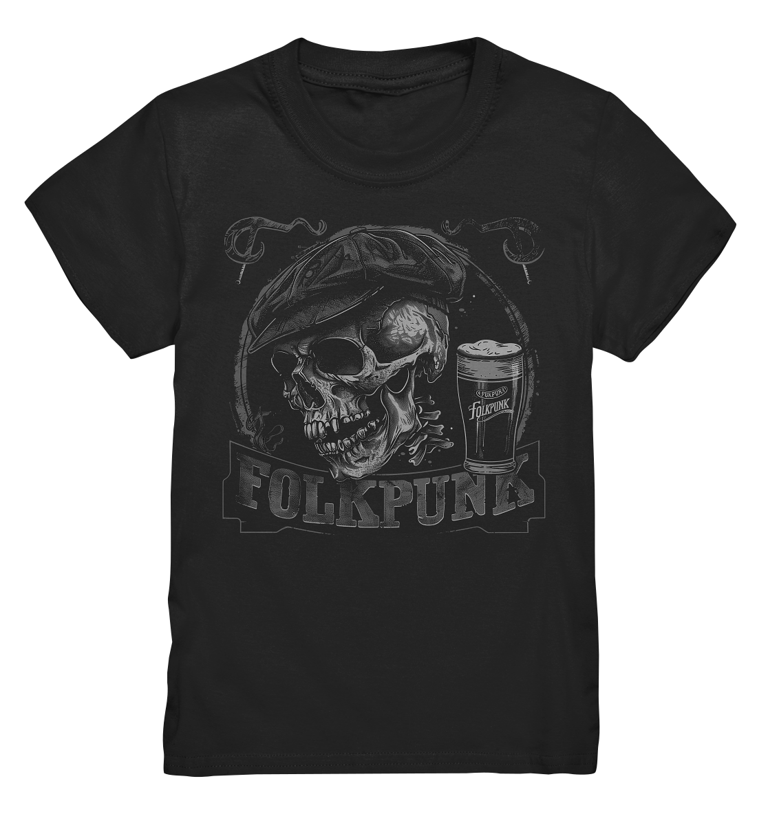 Folkpunk "Flatcap-Skull I" - Kids Premium Shirt