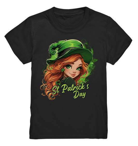 St. Patrick's Day "Leprechaun Girl I" - Kids Premium Shirt