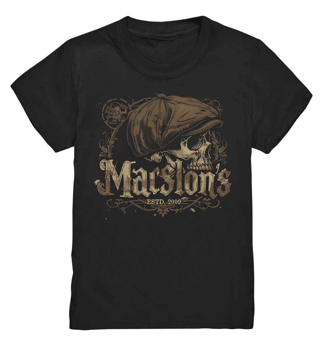 MacSlon's "Estd. 2009 / Flatcap-Skull VIII" - Kids Premium Shirt