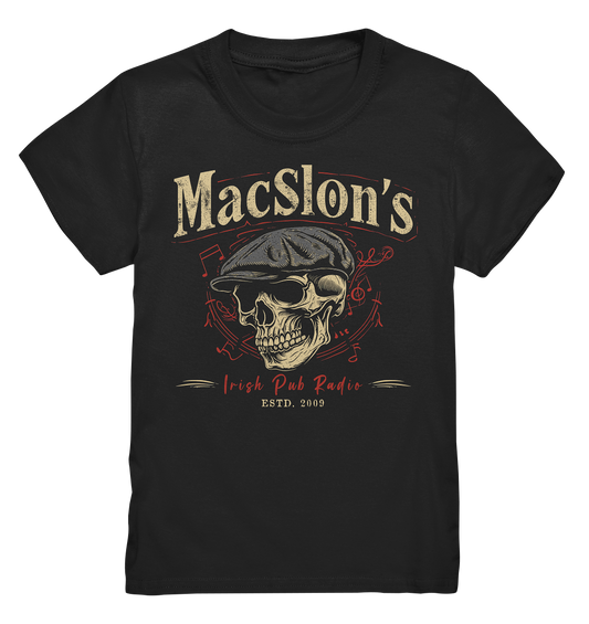 MacSlon's Irish Pub Radio "Estd. 2009 / Flatcap-Skull I" - Kids Premium Shirt