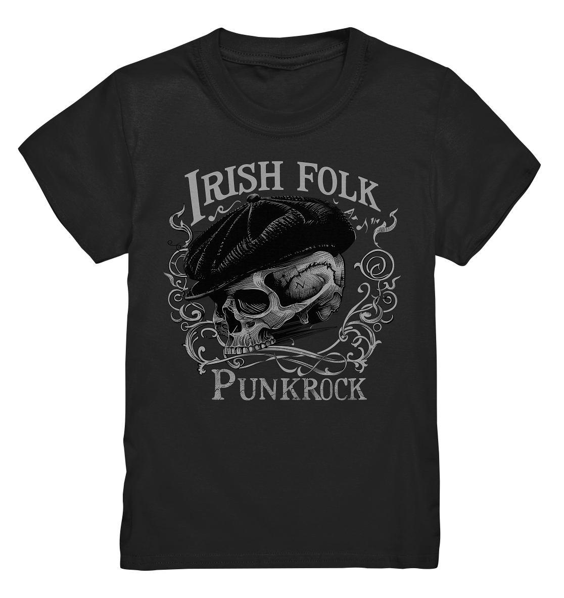 Irish Folk Punkrock "Flatcap-Skull II" - Kids Premium Shirt