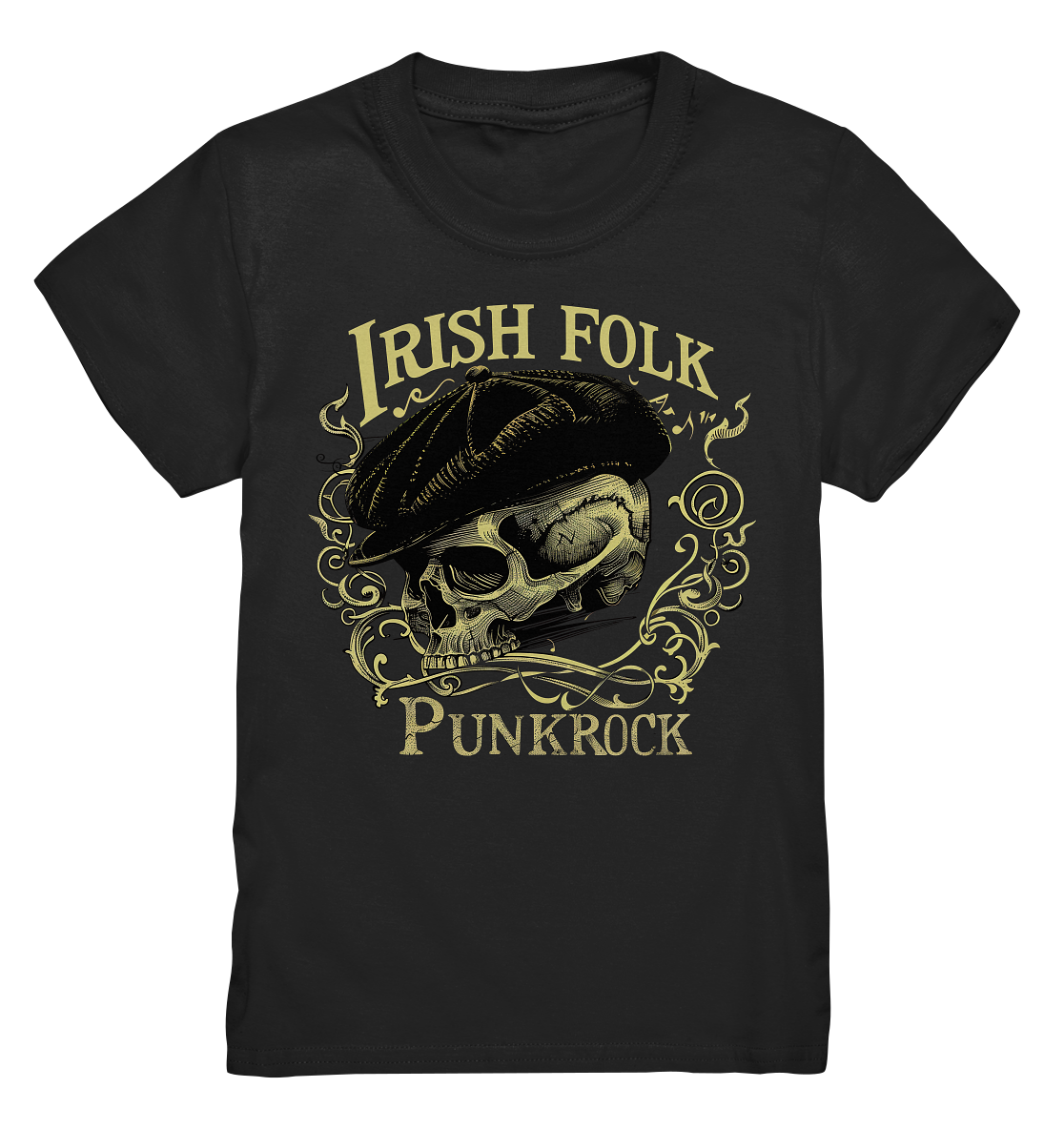 Irish Folk Punkrock "Flatcap-Skull I" - Kids Premium Shirt