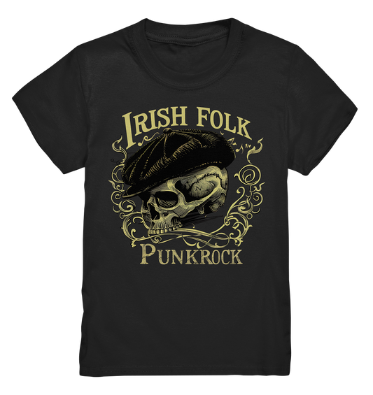 Irish Folk Punkrock "Flatcap-Skull I" - Kids Premium Shirt