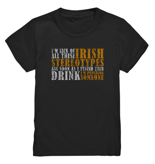 Irish Stereotypes "Punching Someone I" - Kids Premium Shirt