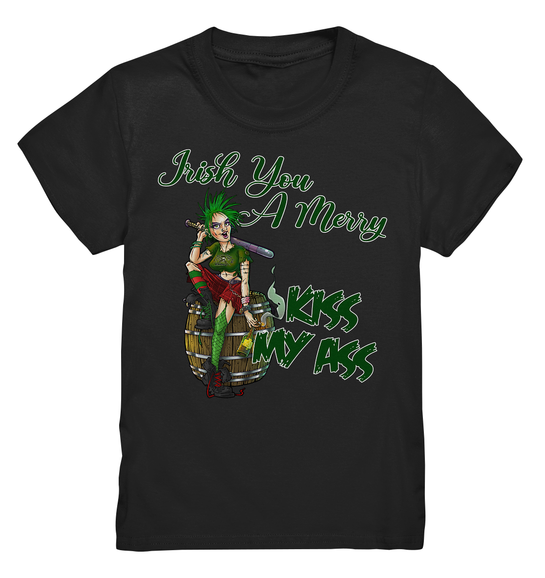 Irish You A Merry "Kiss My Ass" (Christmas) - Kids Premium Shirt