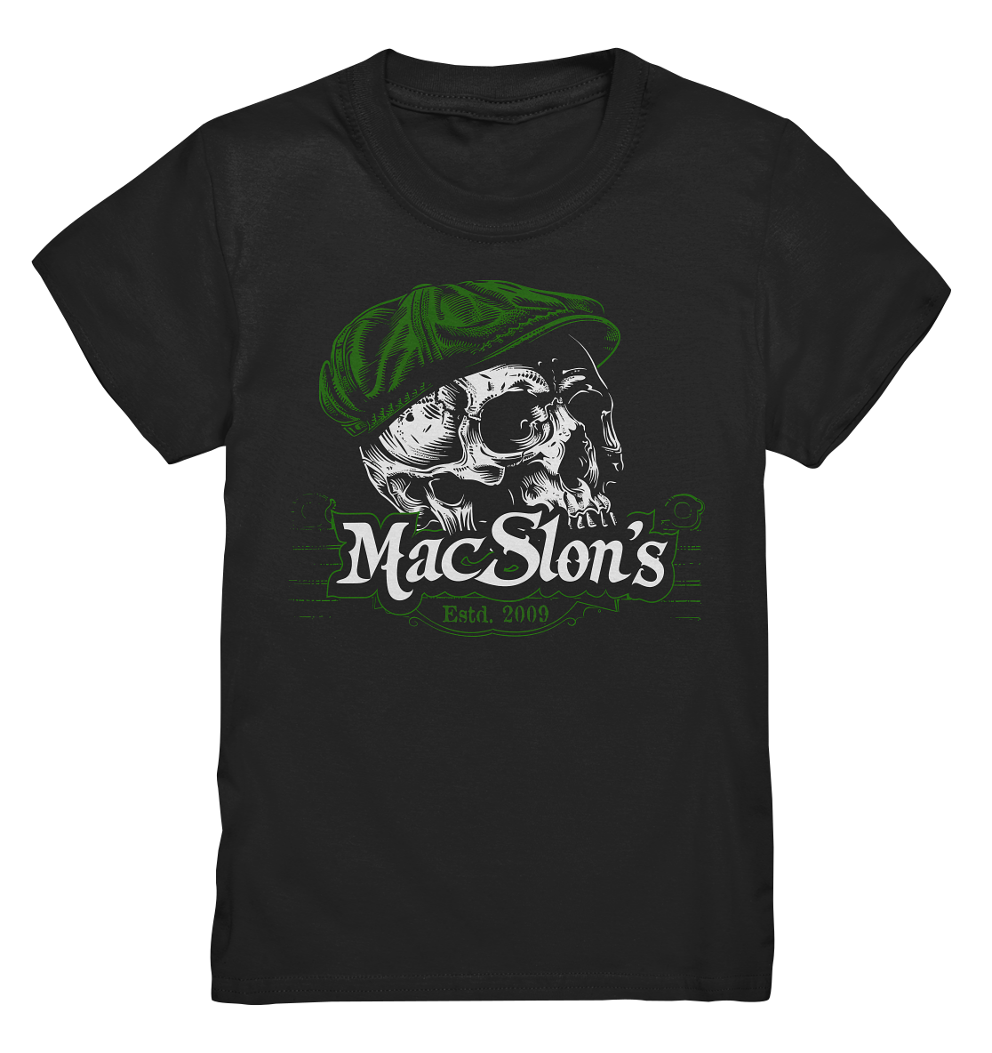 MacSlon's "Estd. 2009 / Flatcap-Skull V" - Kids Premium Shirt