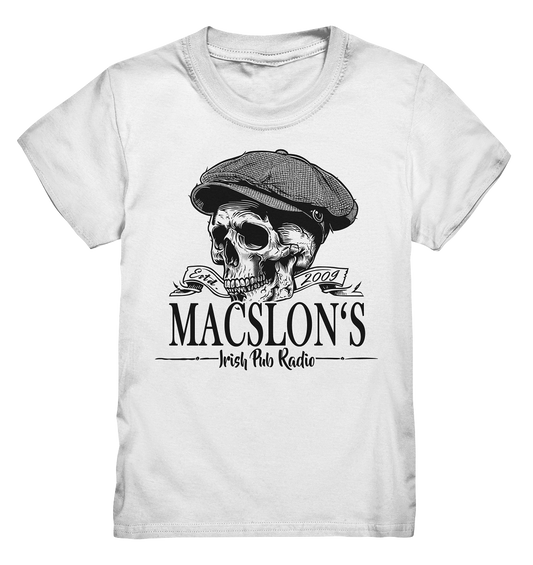 MacSlon's Irish Pub Radio "Estd. 2009 / Flatcap-Skull II" - Kids Premium Shirt