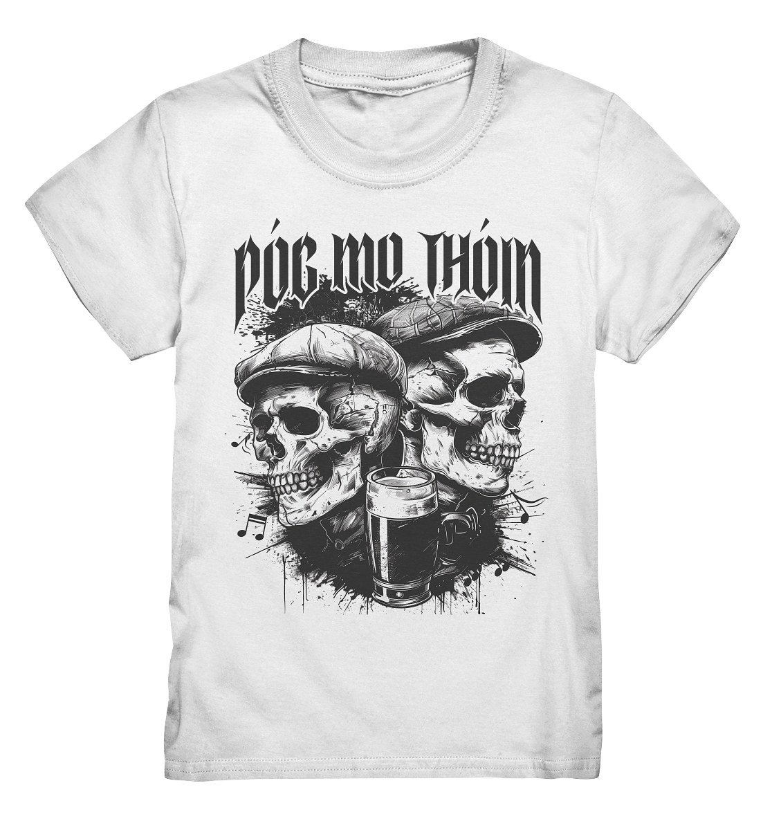 Póg Mo Thóin Streetwear "Two Skulls I" - Kids Premium Shirt