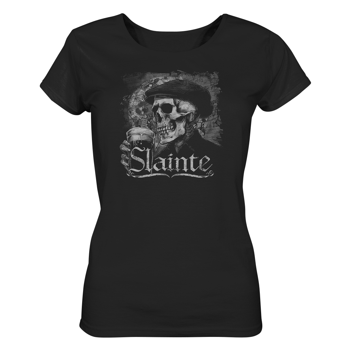 Slainte "Flatcap-Skull I" - Ladies Organic Shirt