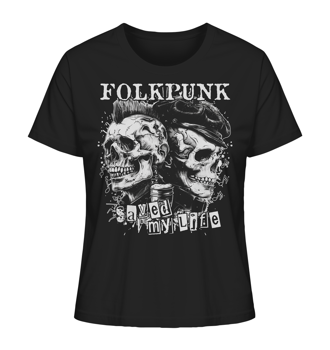 Folkpunk "Saved My Life II" - Ladies Organic Shirt