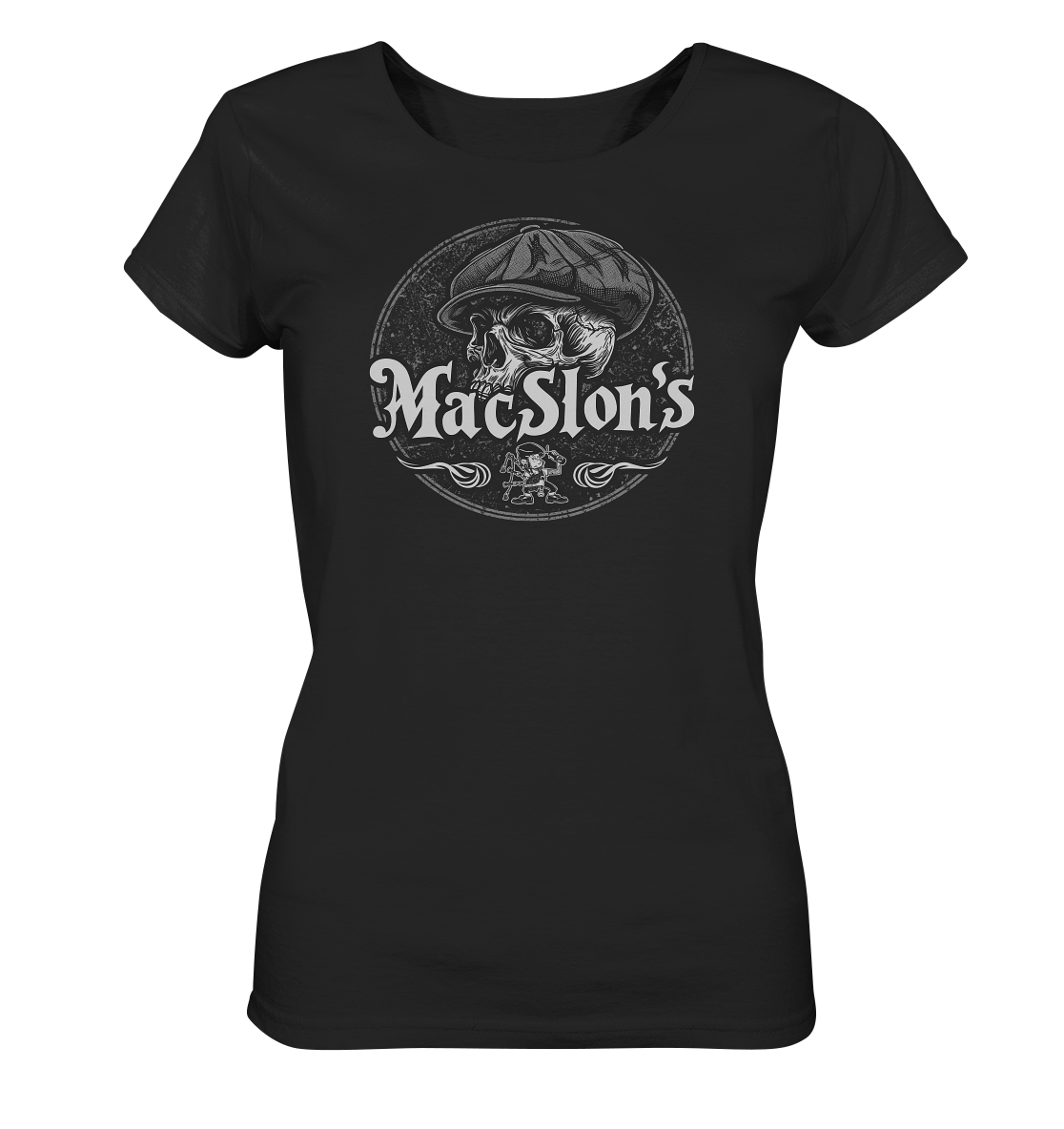 MacSlon's "Flatcap-Skull I" - Ladies Organic Shirt