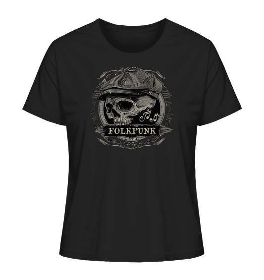 Folkpunk "Flatcap-Skull II"  - Ladies Organic Shirt