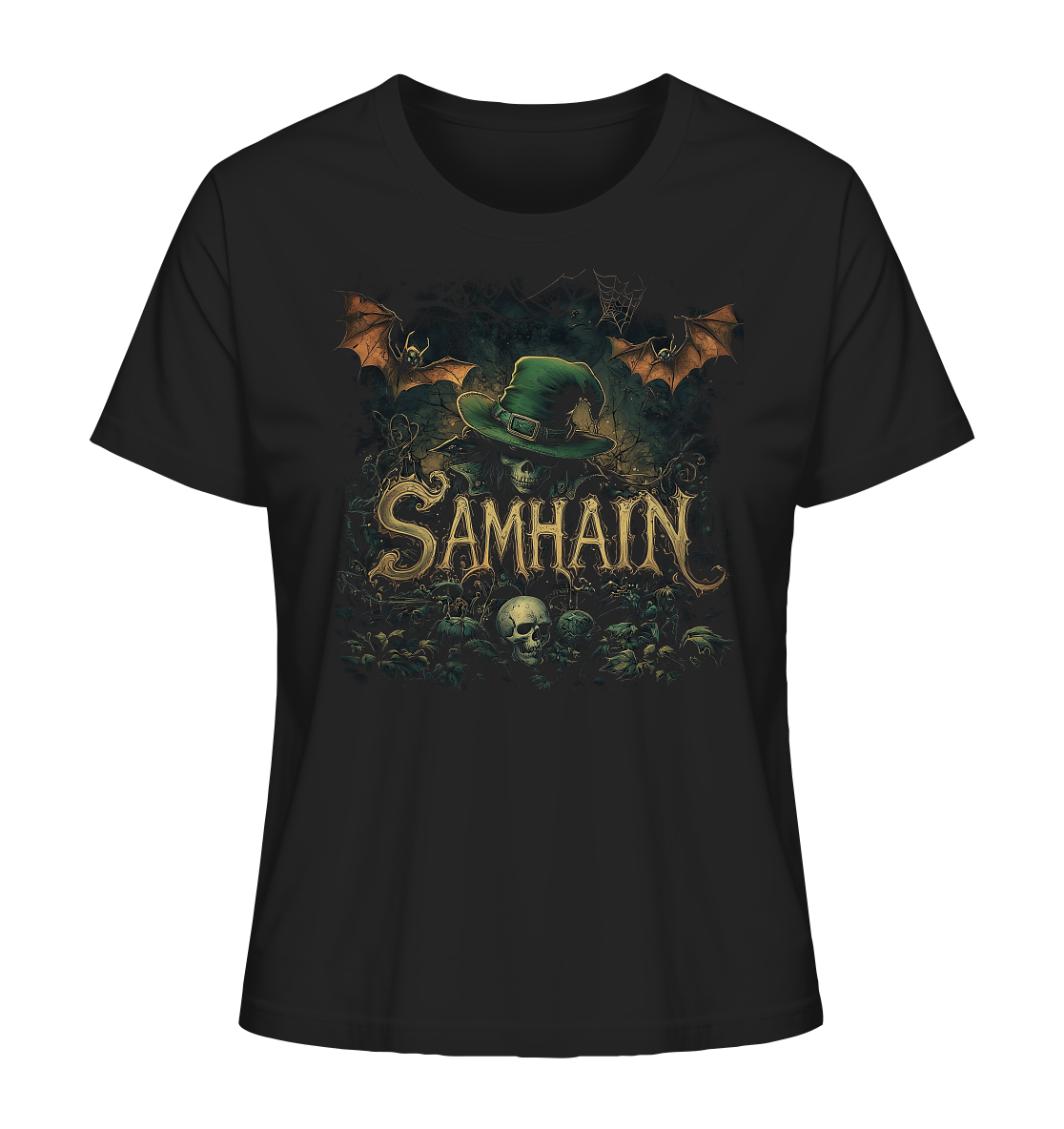 Samhain "Bats & Skulls II" - Ladies Organic Shirt