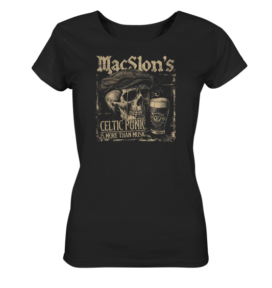 MacSlon's "Celtic Punk Is More Than Music / Flatcap-Skull" - Ladies Organic Shirt