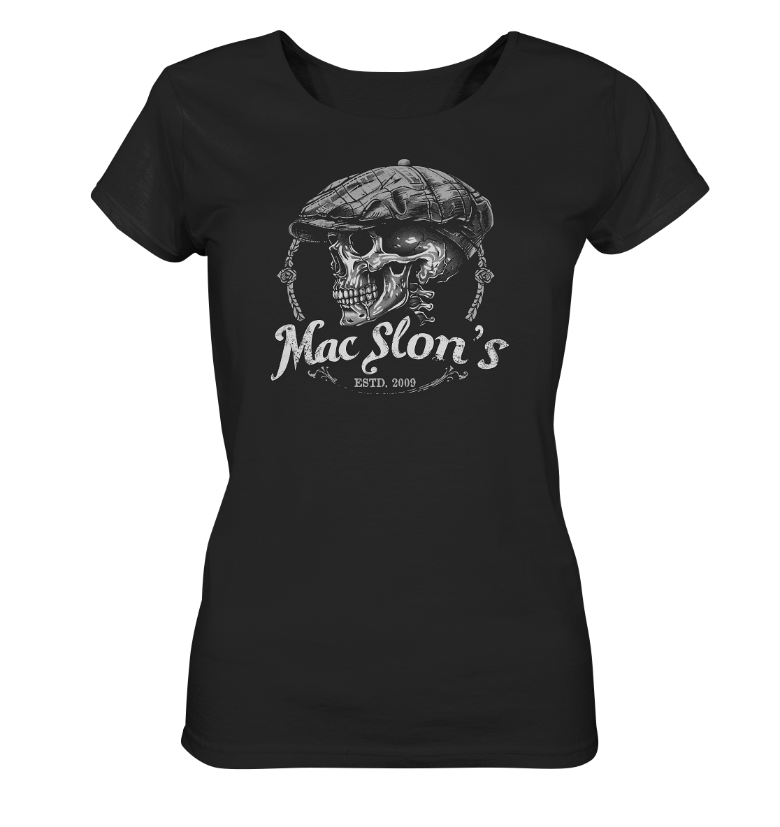 MacSlon's "Estd. 2009 / Flatcap-Skull VII" - Ladies Organic Shirt