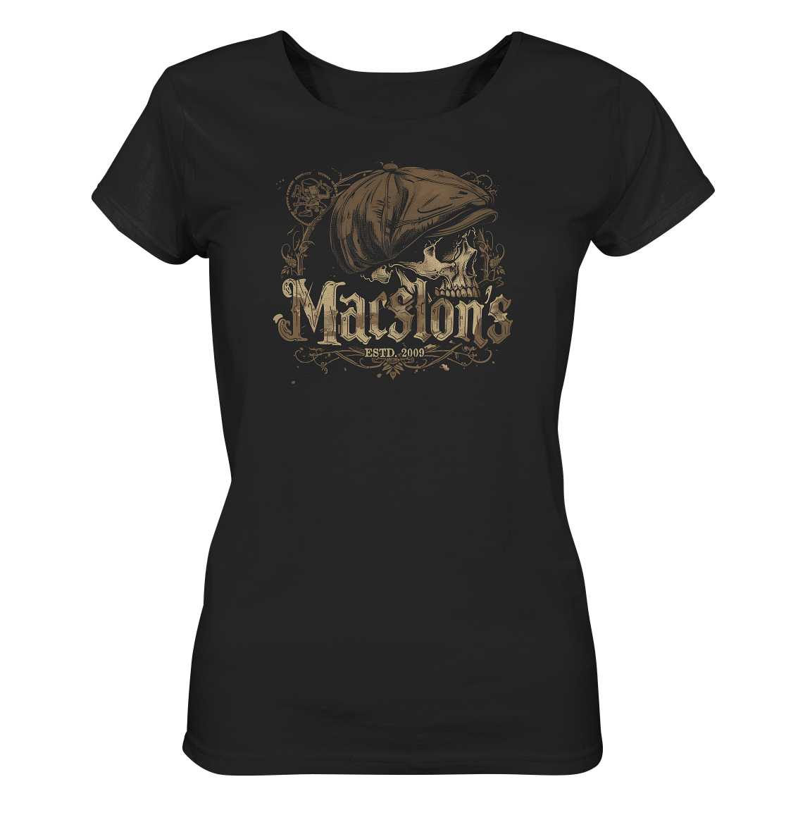 MacSlon's "Estd. 2009 / Flatcap-Skull VIII" - Ladies Organic Shirt