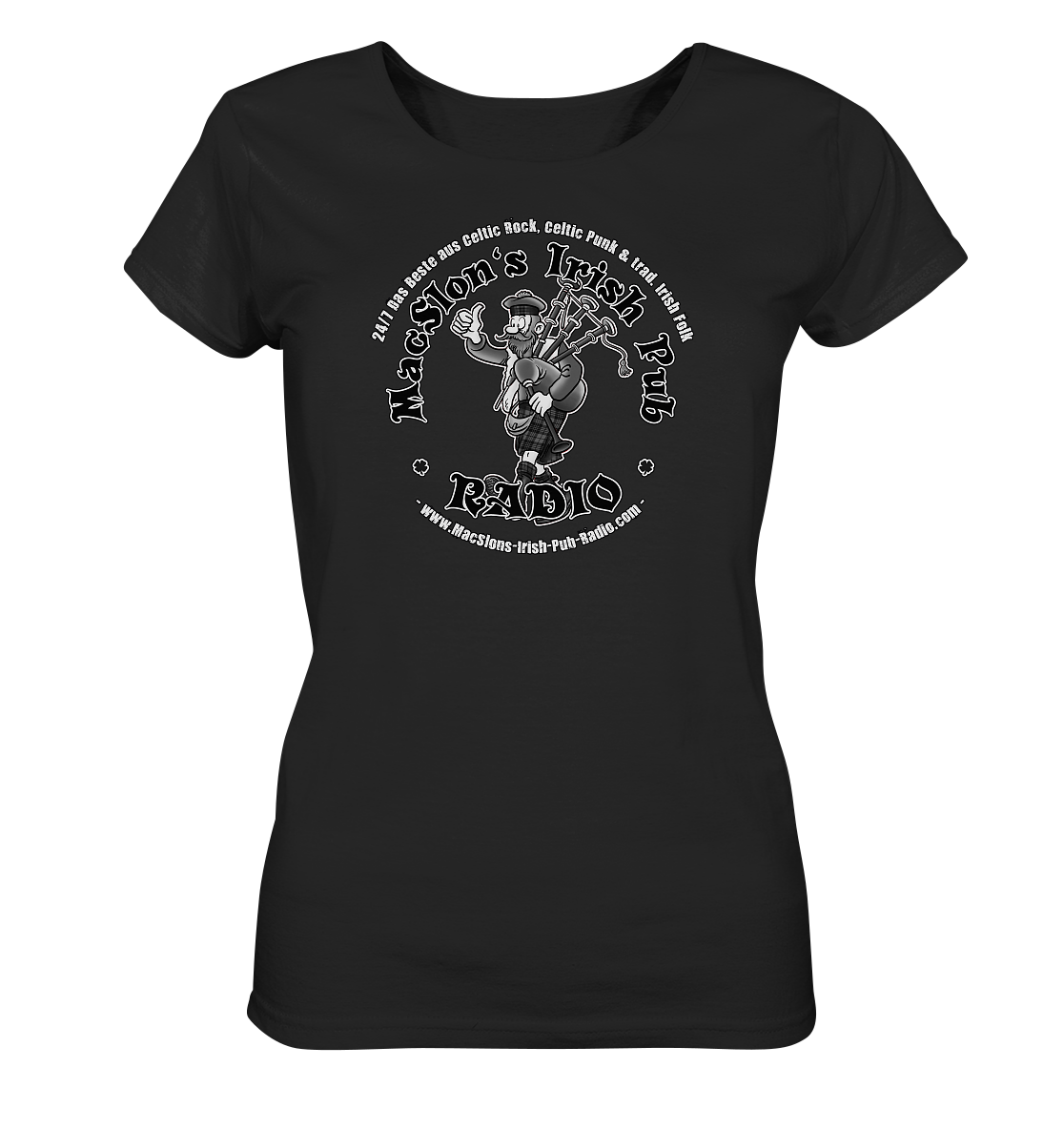 MacSlon's Radio "24/7 - Scotsman Logo" - Ladies Organic Shirt