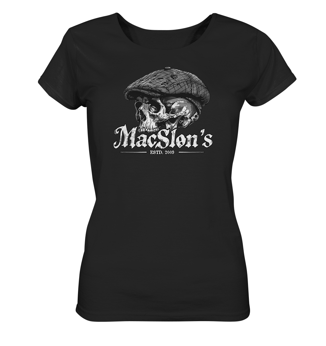 MacSlon's "Estd. 2009 / Flatcap-Skull IX" - Ladies Organic Shirt