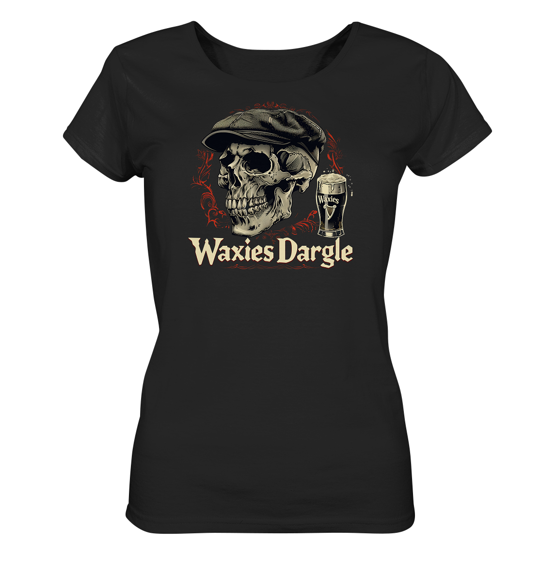 Waxies Dargle "Flatcap / Skull I"  - Ladies Organic Shirt