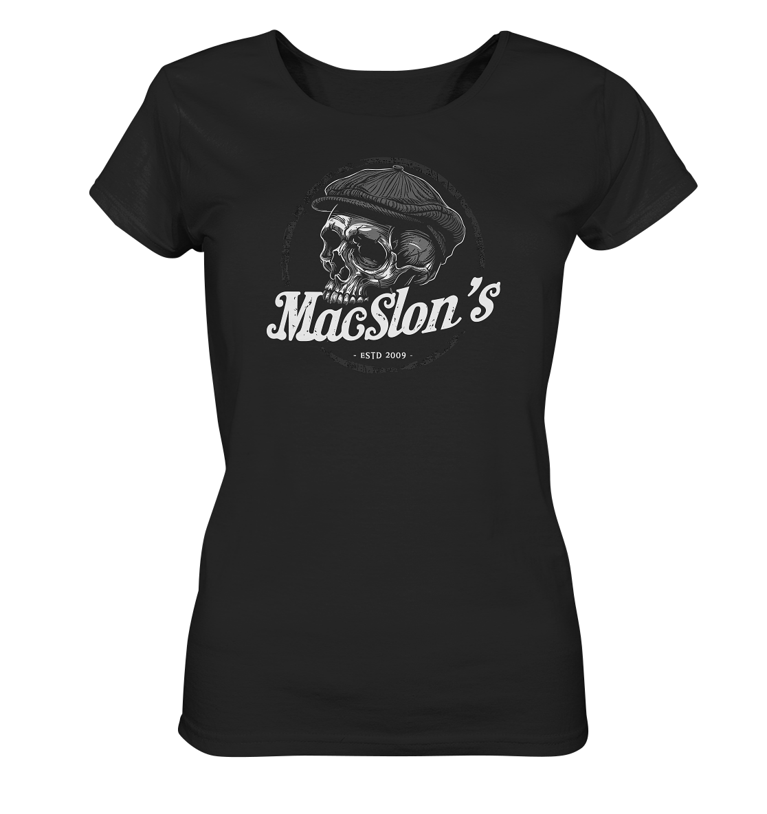 MacSlon's "Estd. 2009 / Flatcap-Skull II" - Ladies Organic Shirt