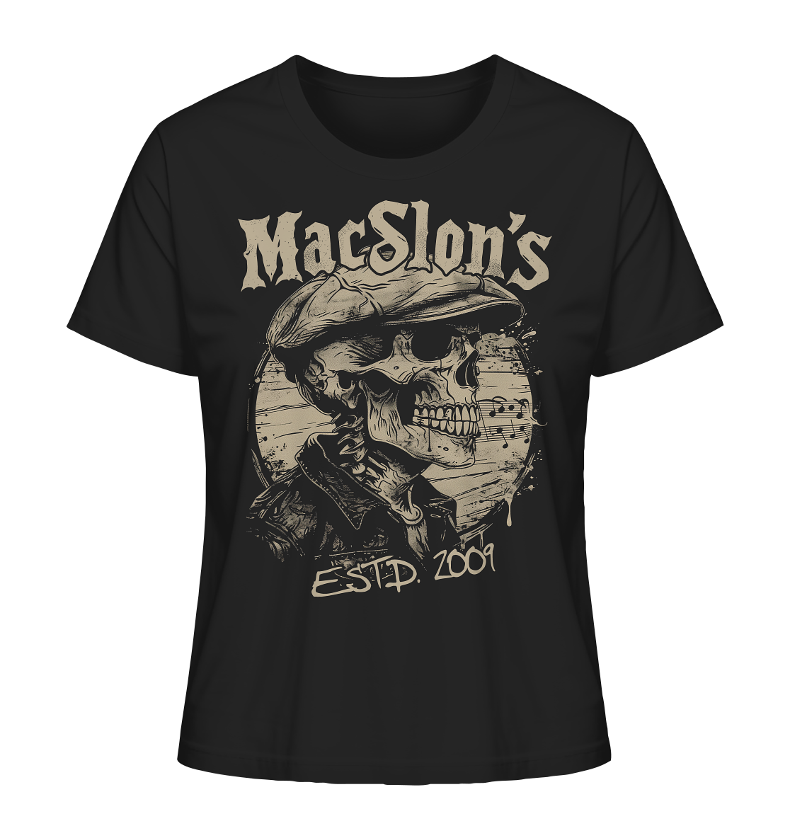 MacSlon's "Estd. 2009 / Flatcap-Skull XIII"  - Ladies Organic Shirt