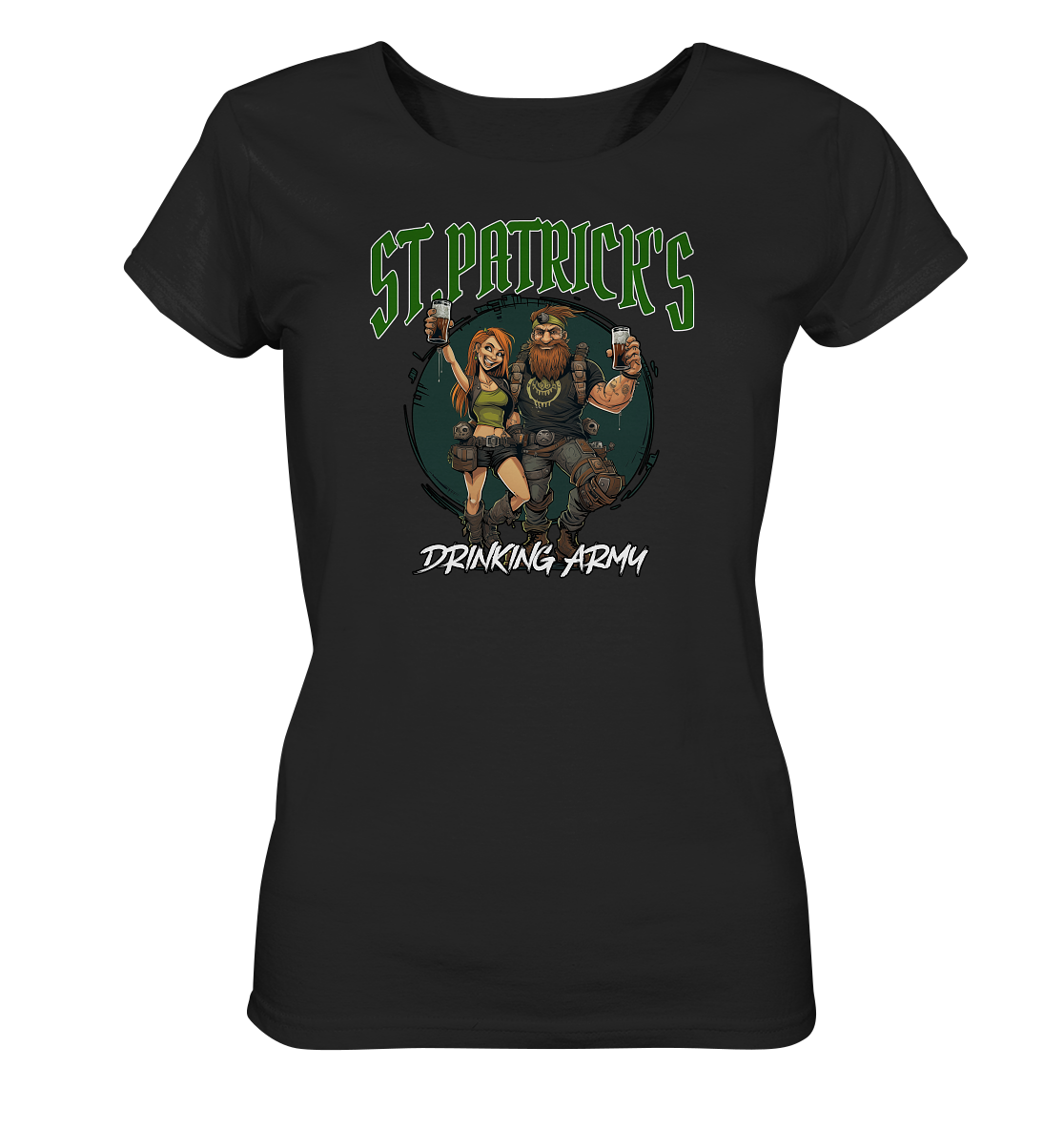 St. Patrick's "Drinking Army / Couple I" - Ladies Organic Shirt